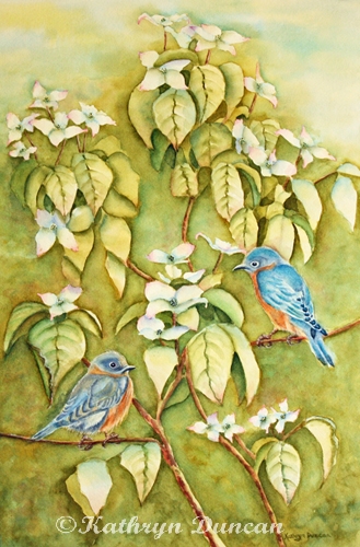 Wild Blues In White Dogwood II